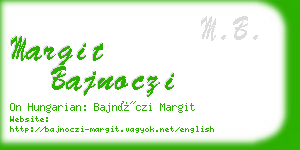 margit bajnoczi business card